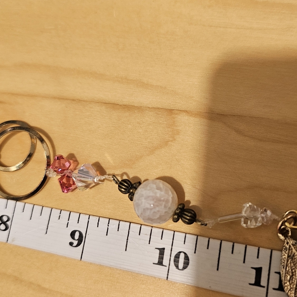 Suncatcher with rose quartz and Swarovski - Picture 2 of 9